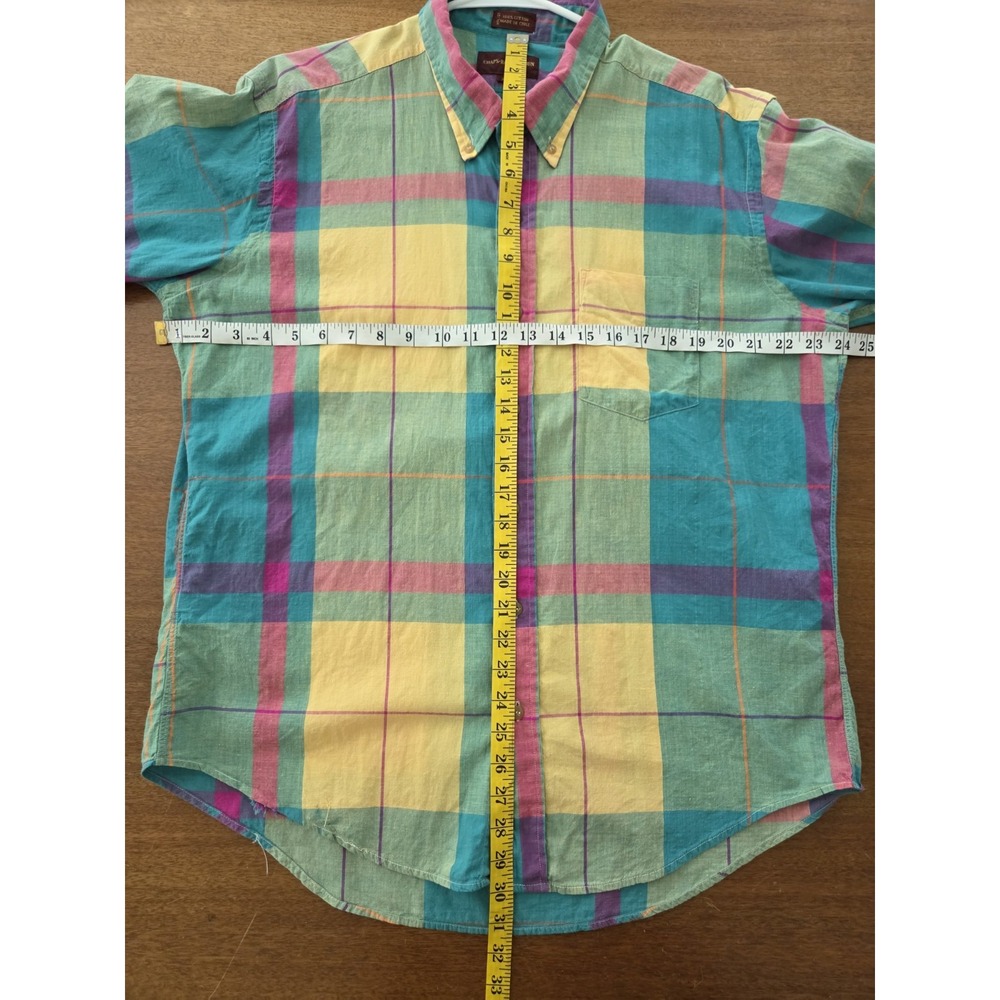 Men's Chaps Ralph‎ Lauren Plaid Shirt Xl  Button Down Short Sleeve